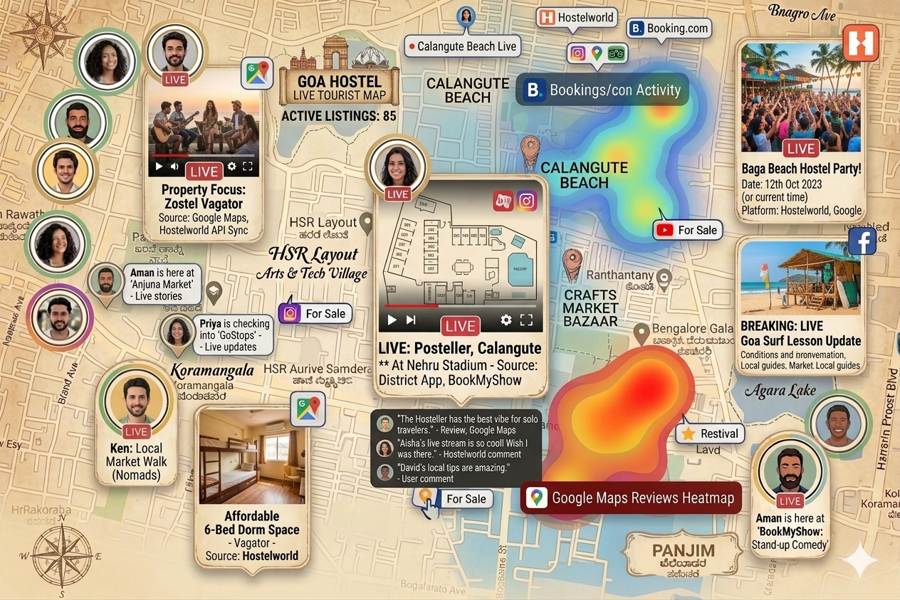 Hostels Live Map