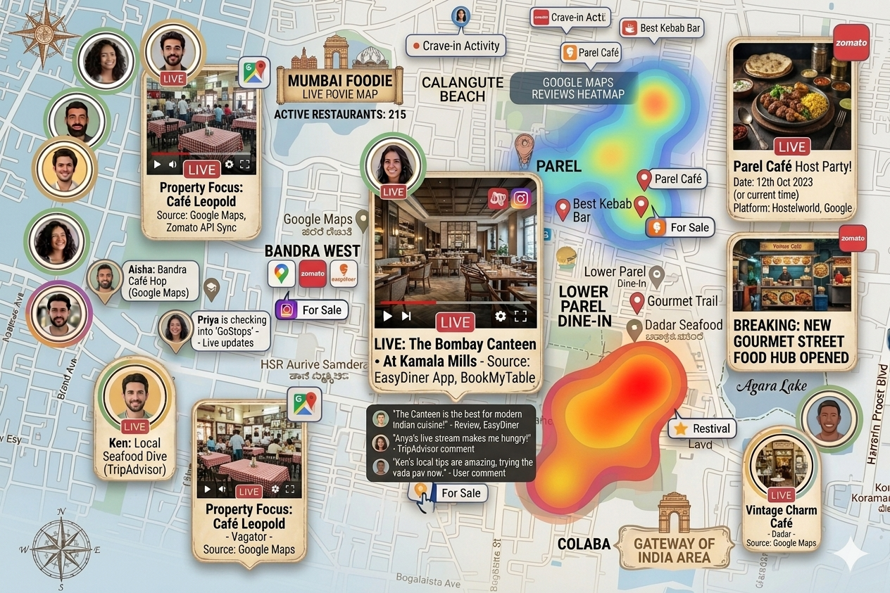Restaurants Live Map